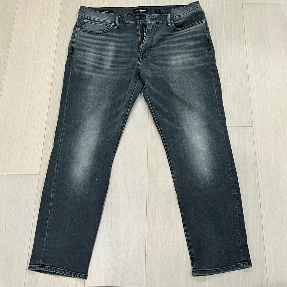 Lucky Brand 121 Slim Gray Jeans 38 30
